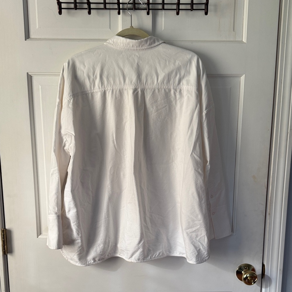 Everlane Organic Cotton Oxford Shirt in White L - Picture 4 of 14